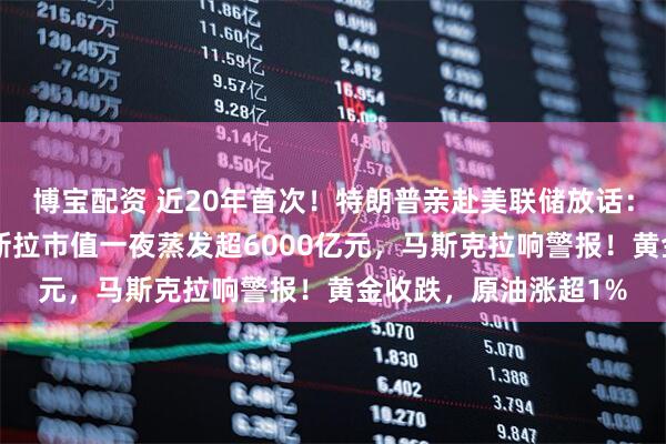 博宝配资 近20年首次！特朗普亲赴美联储放话：“这是大动作”！特斯拉市值一夜蒸发超6000亿元，马斯克拉响警报！黄金收跌，原油涨超1%